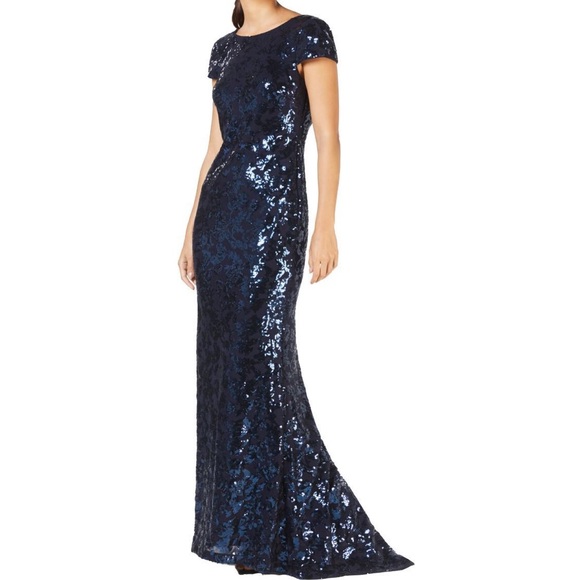 calvin klein sequin gown